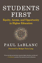 Cover of 'Students First' by Paul LeBlanc 
